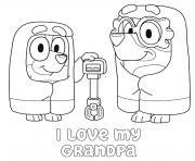 Printable Grannies I Love My Grandpa coloring pages